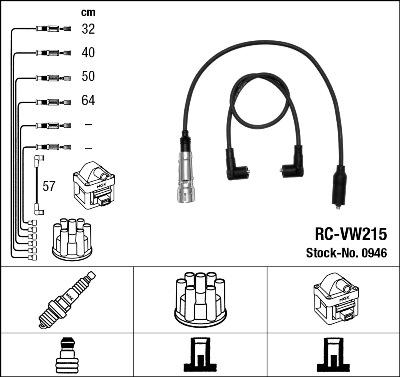 NGK 0946 - Комплект проводов зажигания autospares.lv