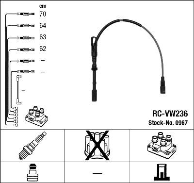 NGK 0967 - Комплект проводов зажигания autospares.lv