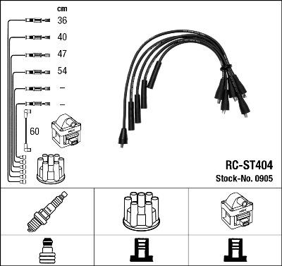 NGK 0905 - Комплект проводов зажигания autospares.lv