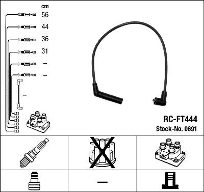 NGK 0691 - Комплект проводов зажигания autospares.lv