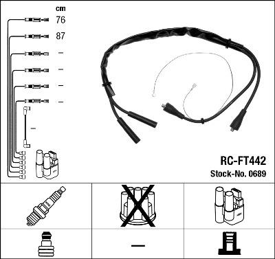 NGK 0689 - Комплект проводов зажигания autospares.lv