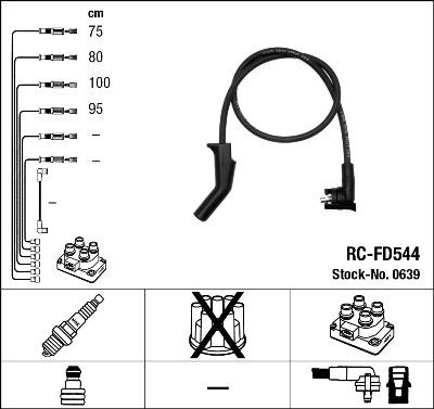 NGK 44290 - Комплект проводов зажигания autospares.lv