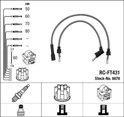 NGK 0678 - Комплект проводов зажигания autospares.lv