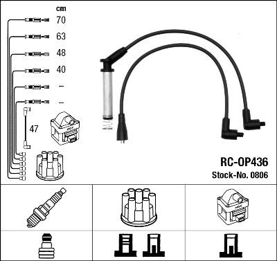 NGK 0806 - Комплект проводов зажигания autospares.lv