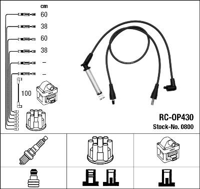 NGK 0800 - Комплект проводов зажигания autospares.lv