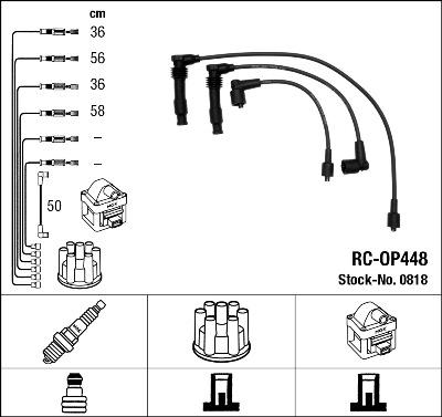 NGK 0818 - Комплект проводов зажигания autospares.lv