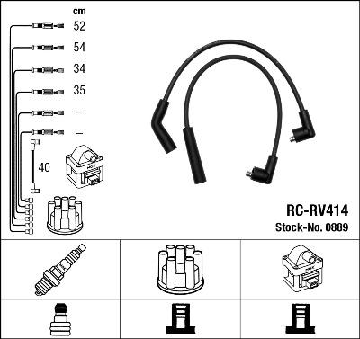 NGK 0889 - Комплект проводов зажигания autospares.lv