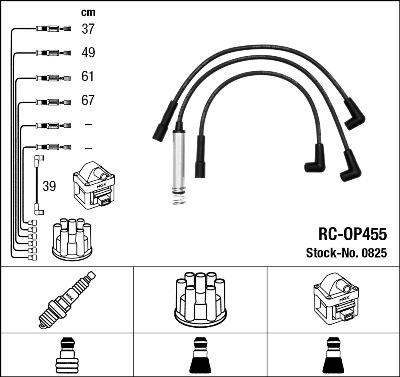 NGK 0825 - Комплект проводов зажигания autospares.lv
