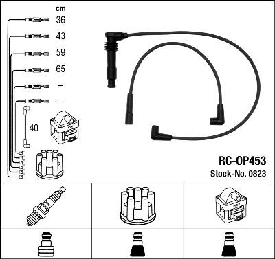 NGK 0823 - Комплект проводов зажигания autospares.lv