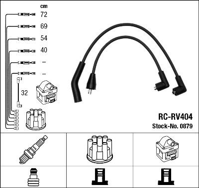 NGK 0879 - Комплект проводов зажигания autospares.lv