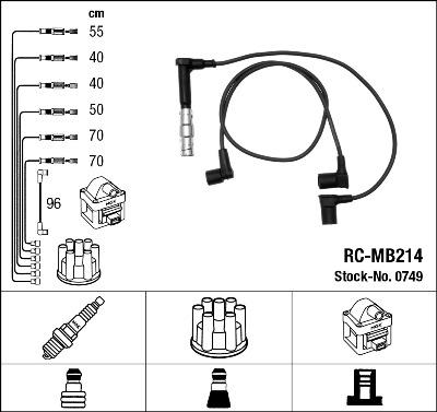 NGK 0749 - Комплект проводов зажигания autospares.lv