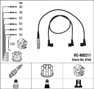 NGK 0746 - Комплект проводов зажигания autospares.lv