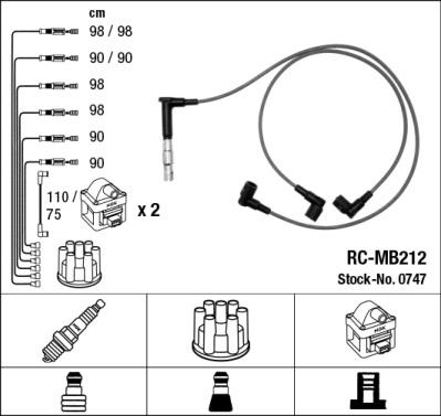 NGK 0747 - Комплект проводов зажигания autospares.lv