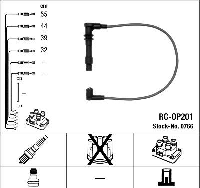 NGK 0766 - Комплект проводов зажигания autospares.lv