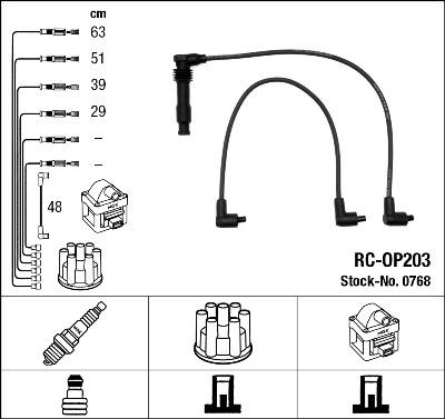 NGK 0768 - Комплект проводов зажигания autospares.lv