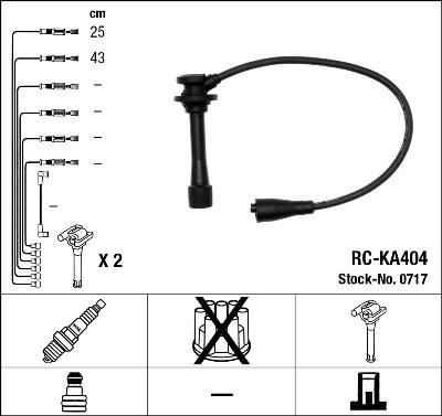 NGK 0717 - Комплект проводов зажигания autospares.lv
