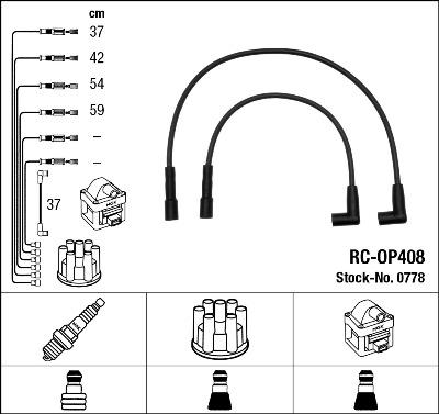 NGK 0778 - Комплект проводов зажигания autospares.lv