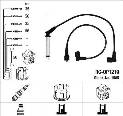 NGK 1585 - Комплект проводов зажигания autospares.lv