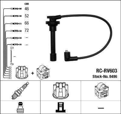 NGK 8496 - Комплект проводов зажигания autospares.lv