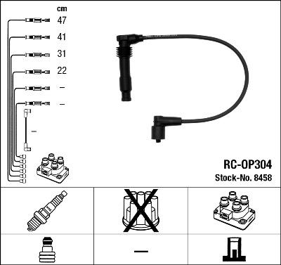 NGK 8458 - Комплект проводов зажигания autospares.lv