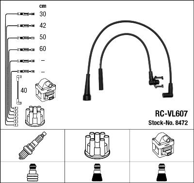 NGK 8472 - Комплект проводов зажигания autospares.lv