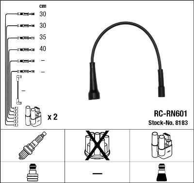 NGK 8183 - Комплект проводов зажигания autospares.lv