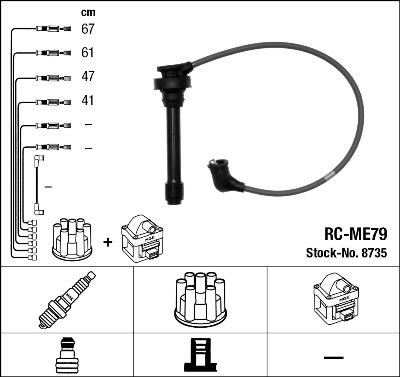 NGK 8735 - Комплект проводов зажигания autospares.lv