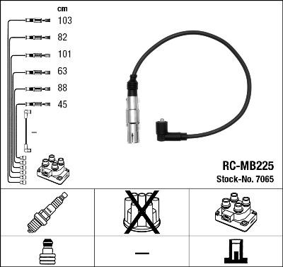 NGK 7065 - Комплект проводов зажигания autospares.lv