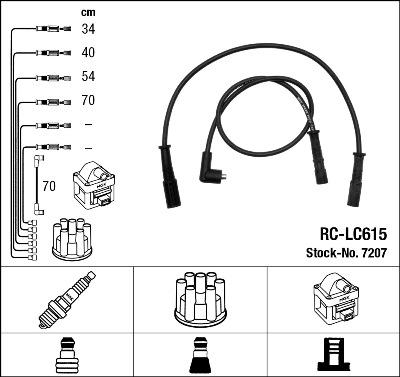 NGK 7207 - Комплект проводов зажигания autospares.lv