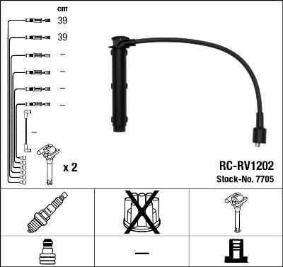 NGK 7705 - Комплект проводов зажигания autospares.lv