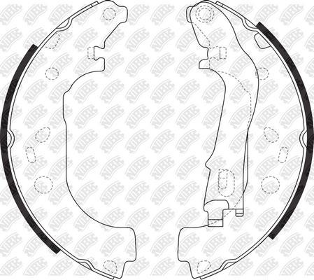 NiBK FN41002 - Комплект тормозных колодок, барабанные autospares.lv