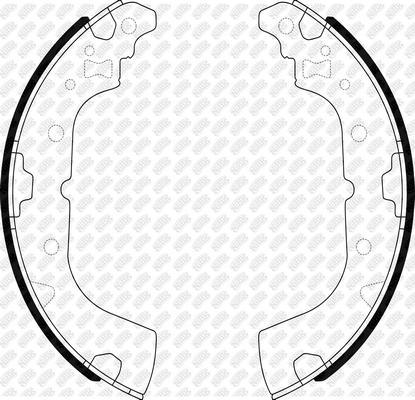 NiBK FN6744 - Комплект тормозных колодок, барабанные autospares.lv