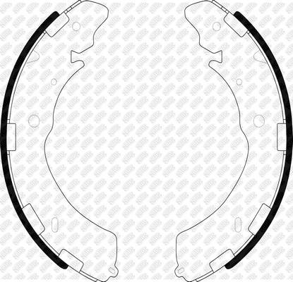 NiBK FN6741 - Комплект тормозных колодок, барабанные autospares.lv