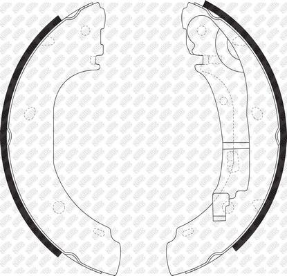 NiBK FN0585 - Комплект тормозных колодок, барабанные autospares.lv