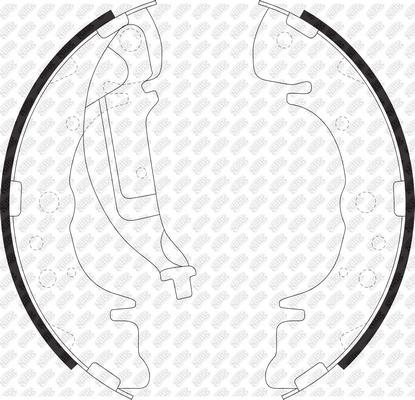 NiBK FN0581 - Комплект тормозных колодок, барабанные autospares.lv