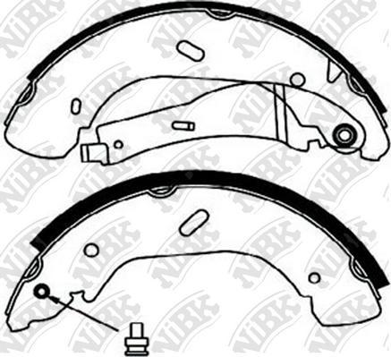 NiBK FN0574 - Комплект тормозных колодок, барабанные autospares.lv