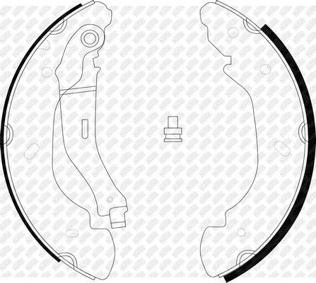 NiBK FN0575 - Комплект тормозных колодок, барабанные autospares.lv