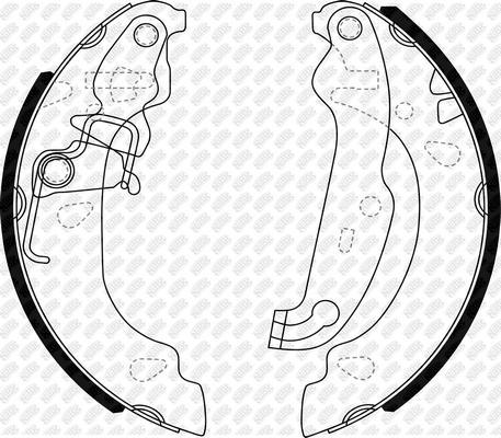 NiBK FN0578 - Комплект тормозных колодок, барабанные autospares.lv