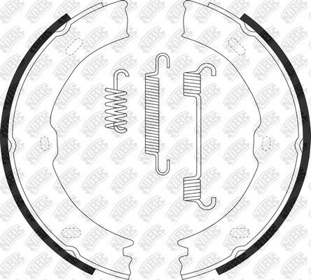 NiBK FN0693 - Комплект тормозов, ручник, парковка autospares.lv