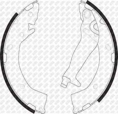 NiBK FN0609 - Комплект тормозных колодок, барабанные autospares.lv