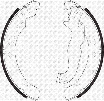 NiBK FN0630 - Комплект тормозных колодок, барабанные autospares.lv