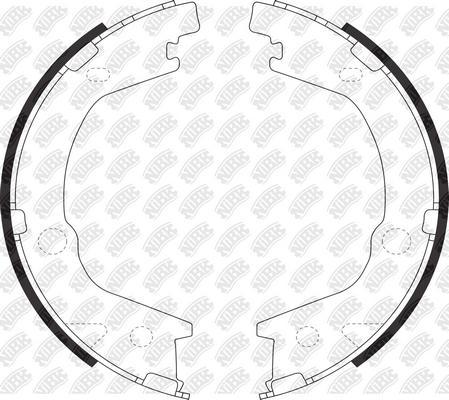 NiBK FN11004 - Комплект тормозов, ручник, парковка autospares.lv