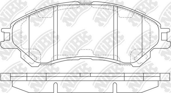 NiBK PN9809 - Тормозные колодки, дисковые, комплект autospares.lv