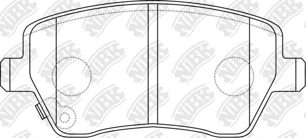 NiBK PN9805 - Тормозные колодки, дисковые, комплект autospares.lv