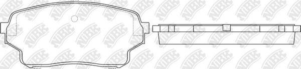 NiBK PN9806 - Тормозные колодки, дисковые, комплект autospares.lv