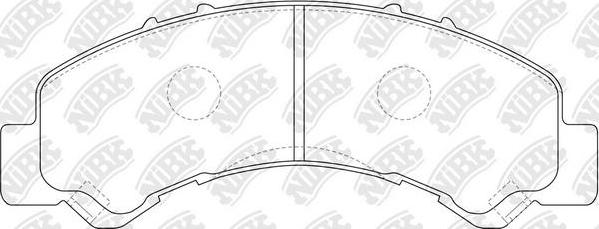 NiBK PN4543 - Тормозные колодки, дисковые, комплект autospares.lv