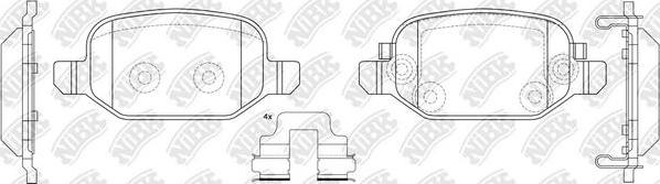 NiBK PN41002 - Тормозные колодки, дисковые, комплект autospares.lv