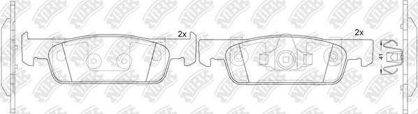 NiBK PN43001 - Тормозные колодки, дисковые, комплект autospares.lv