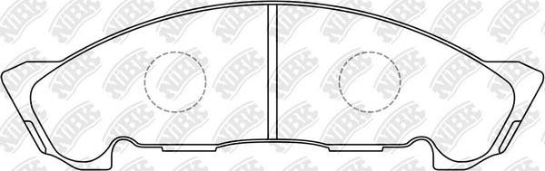 NiBK PN4384 - Тормозные колодки, дисковые, комплект autospares.lv