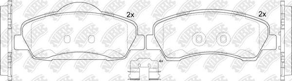 NiBK PN42004 - Тормозные колодки, дисковые, комплект autospares.lv